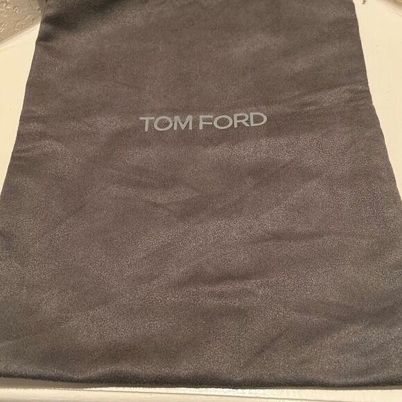 Tom Ford Medium Size Dustbag Cover Soft Suede Feel Charcoal Gray Storage Travel - Picture 2 of 8